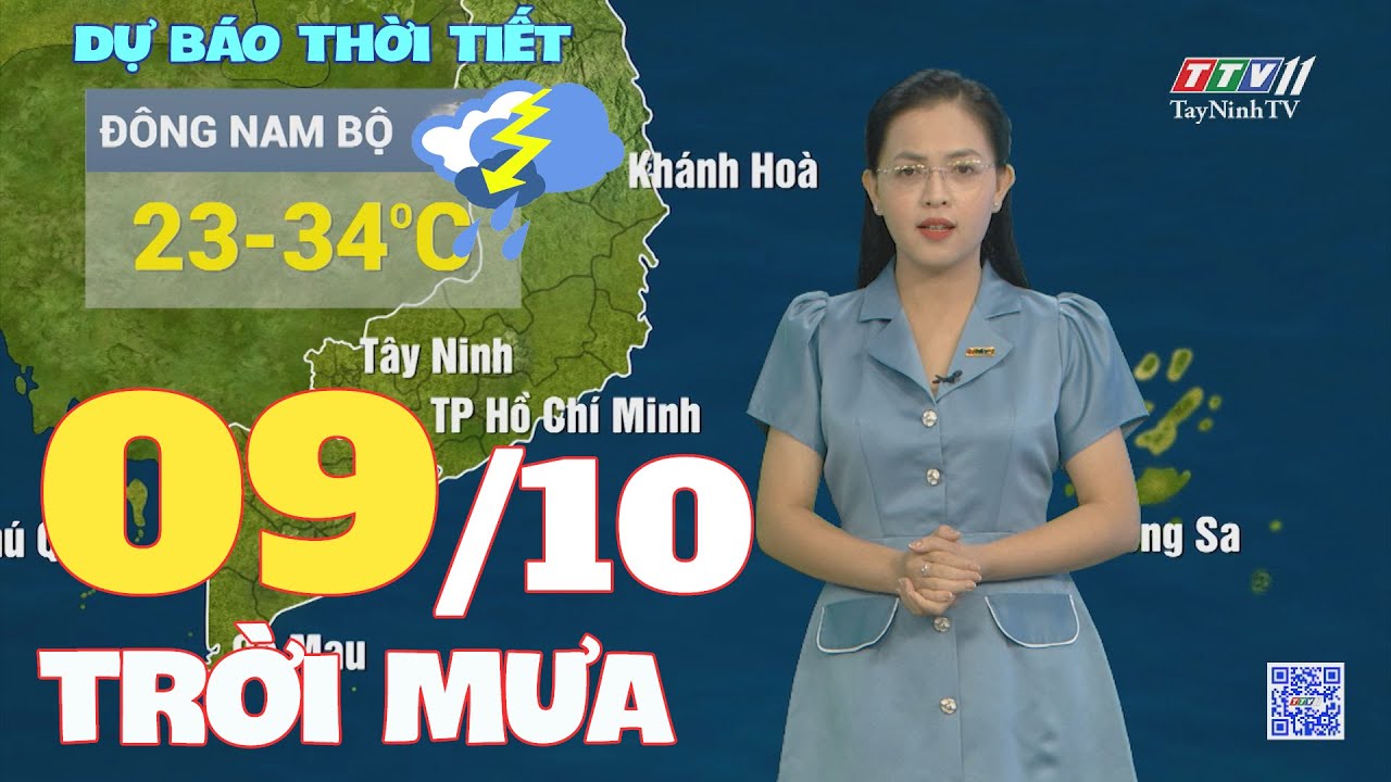 Bản tin thời tiết 09-10-2024 | TayNinhTVENT